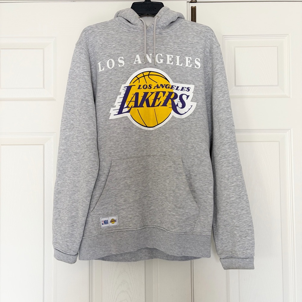 NBA Los Angeles Lakers Gray Hoodie with Yellow & Purple Logo